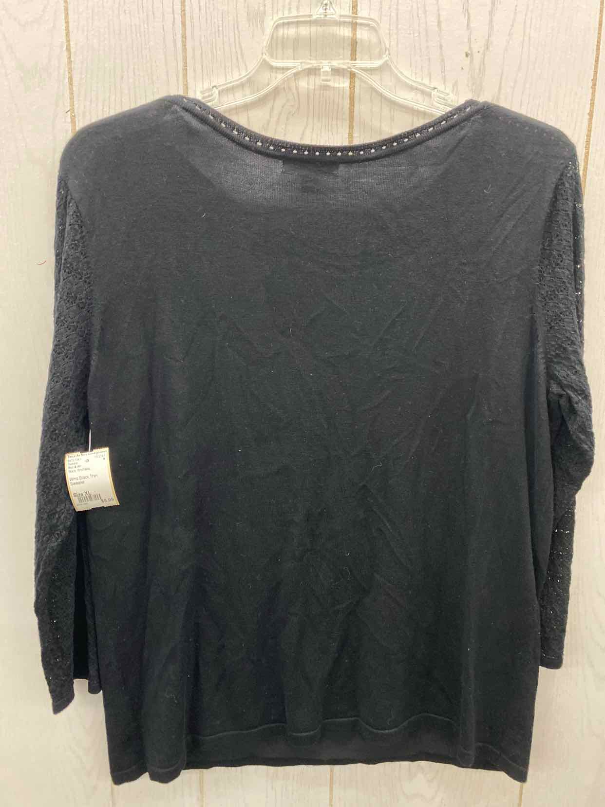 Roz & Ali Black Womens Size XL Sweater