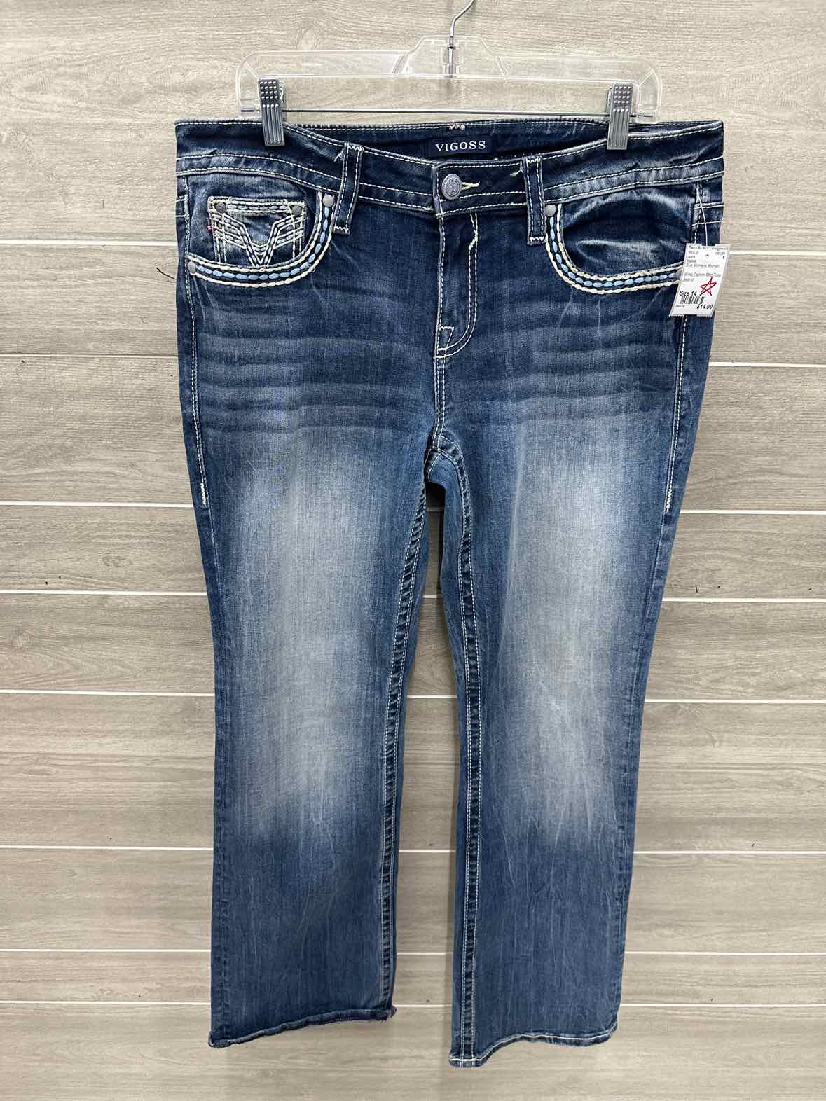 Vigoss Size 14 Blue Womens Jeans