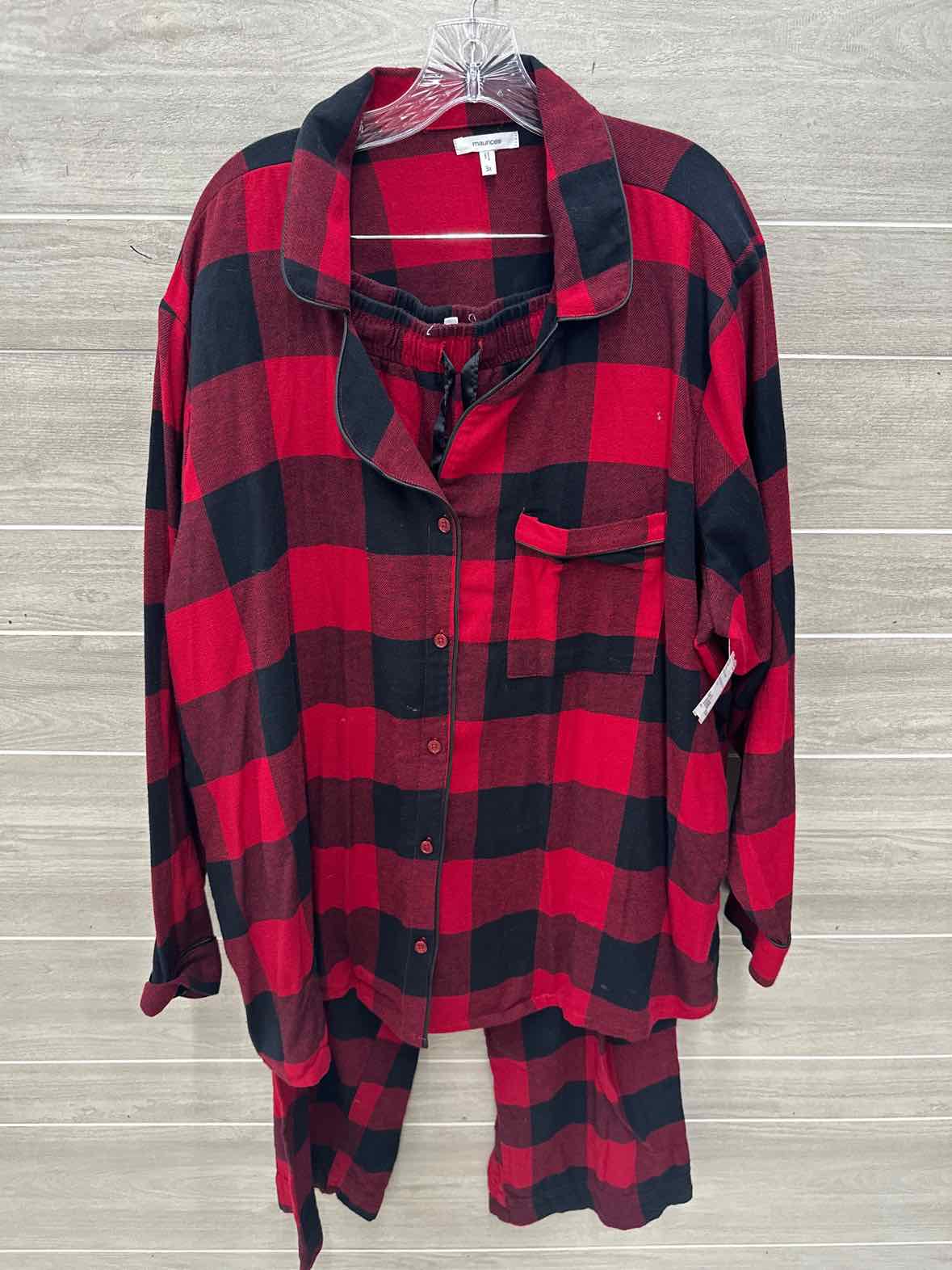 Maurices Size 3X Red Plus Pajamas
