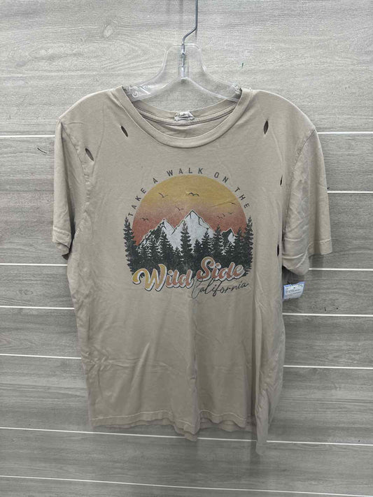 Hem & Thread Size M Tan Womens Shirt