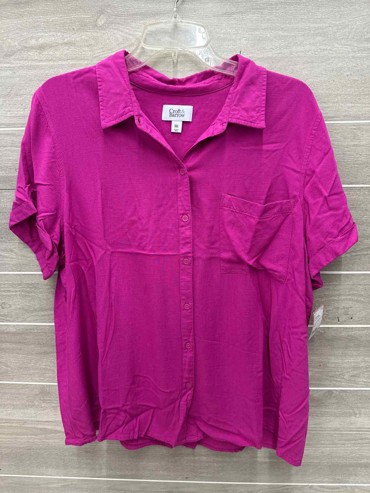 Croft & Barrow Size XXL Pink Plus Shirt