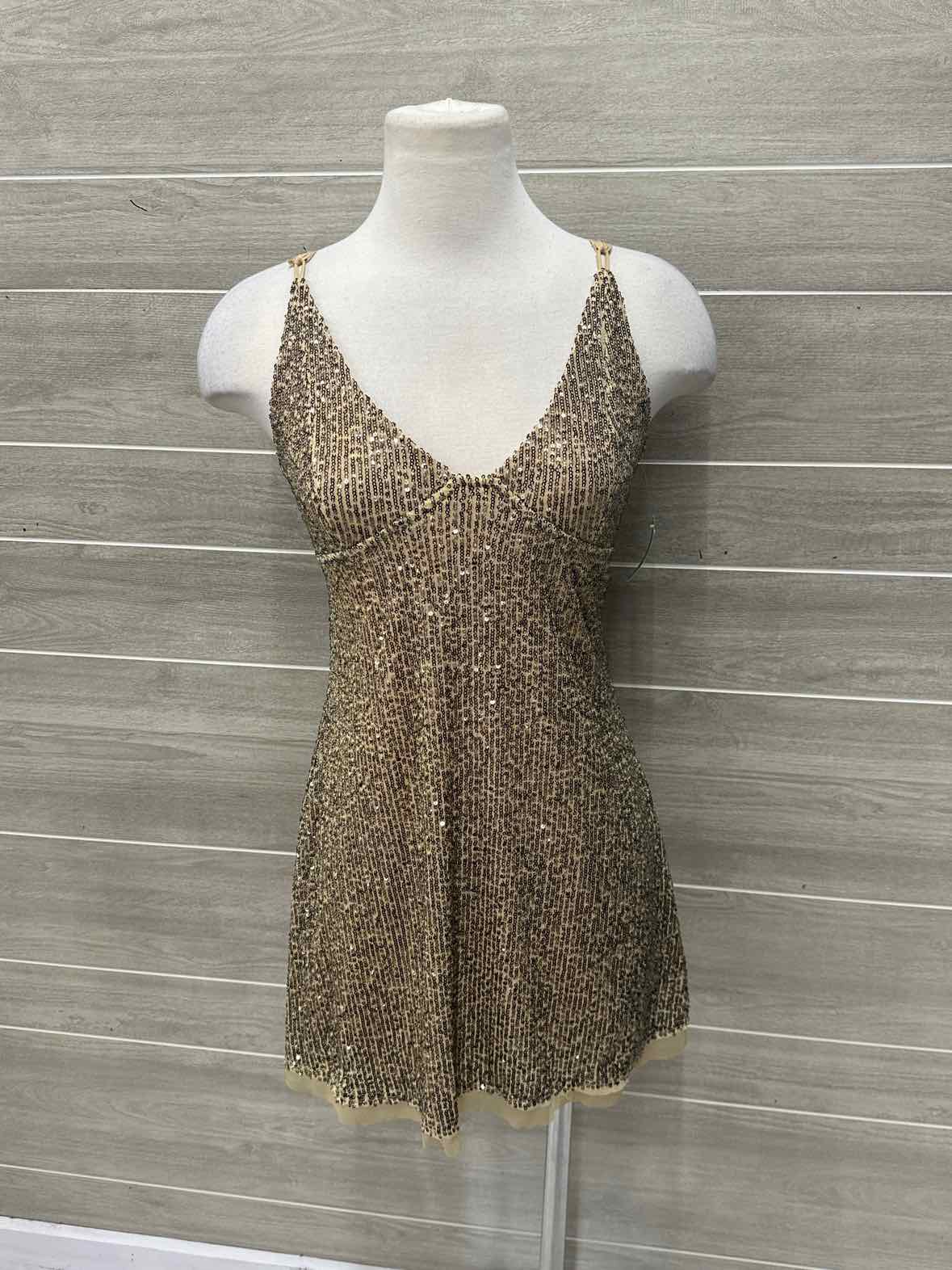 Free People Size 4 Gold Womens Gown/Evening Wear