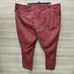 Lee Size 24W Burgundy Plus Pants