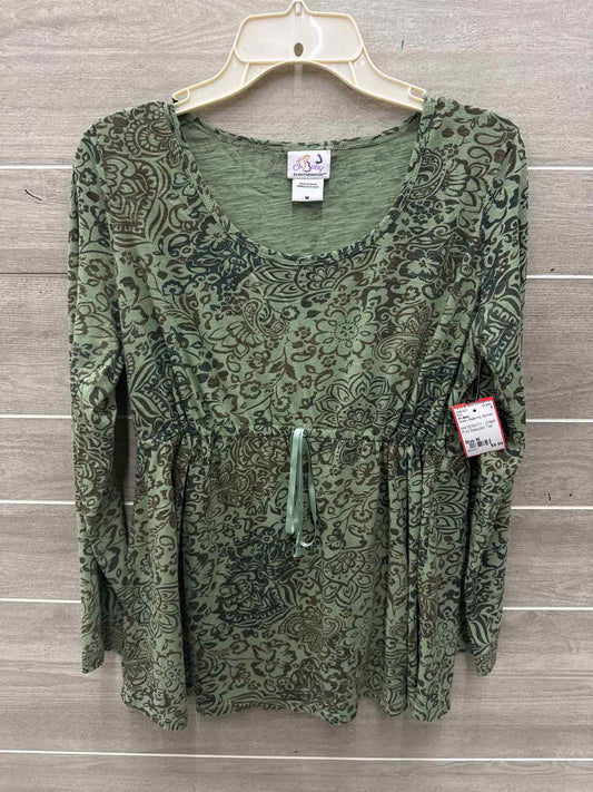 Oh Baby Size M Green Maternity Shirt