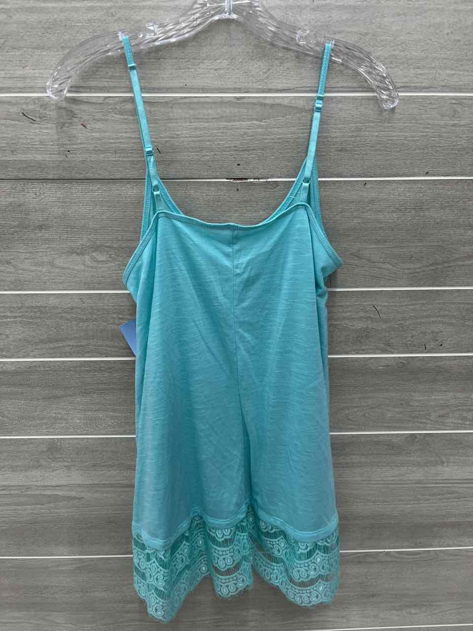 Vanity Size L Teal Womens Tank Top
