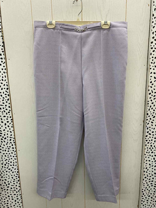 Alfred Dunner Purple Womens Size 18 Pants