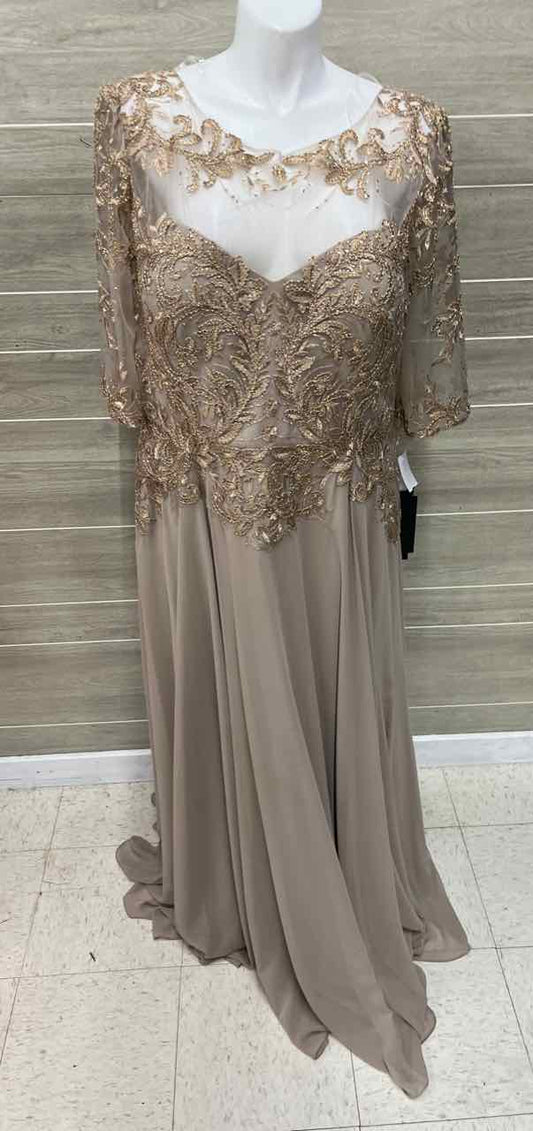 Size 18 Tan Womens Gown/Evening Wear