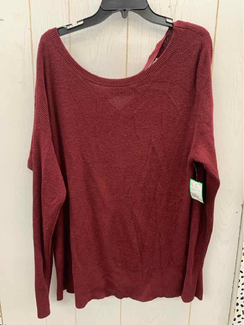 Maurices Burgundy Womens Size XXL Sweater