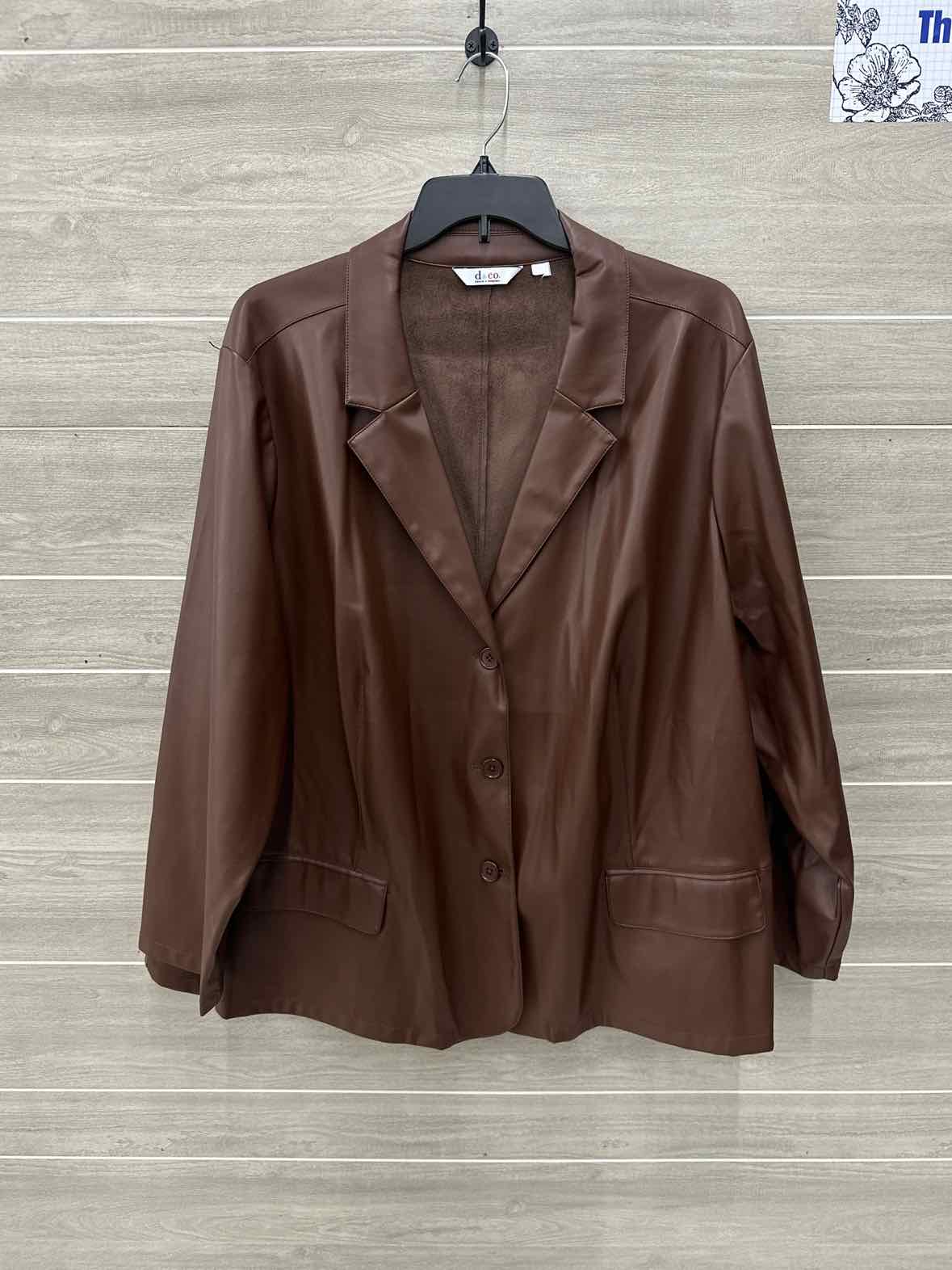 D & Co Size 5X Brown Plus Jacket (Outdoor)