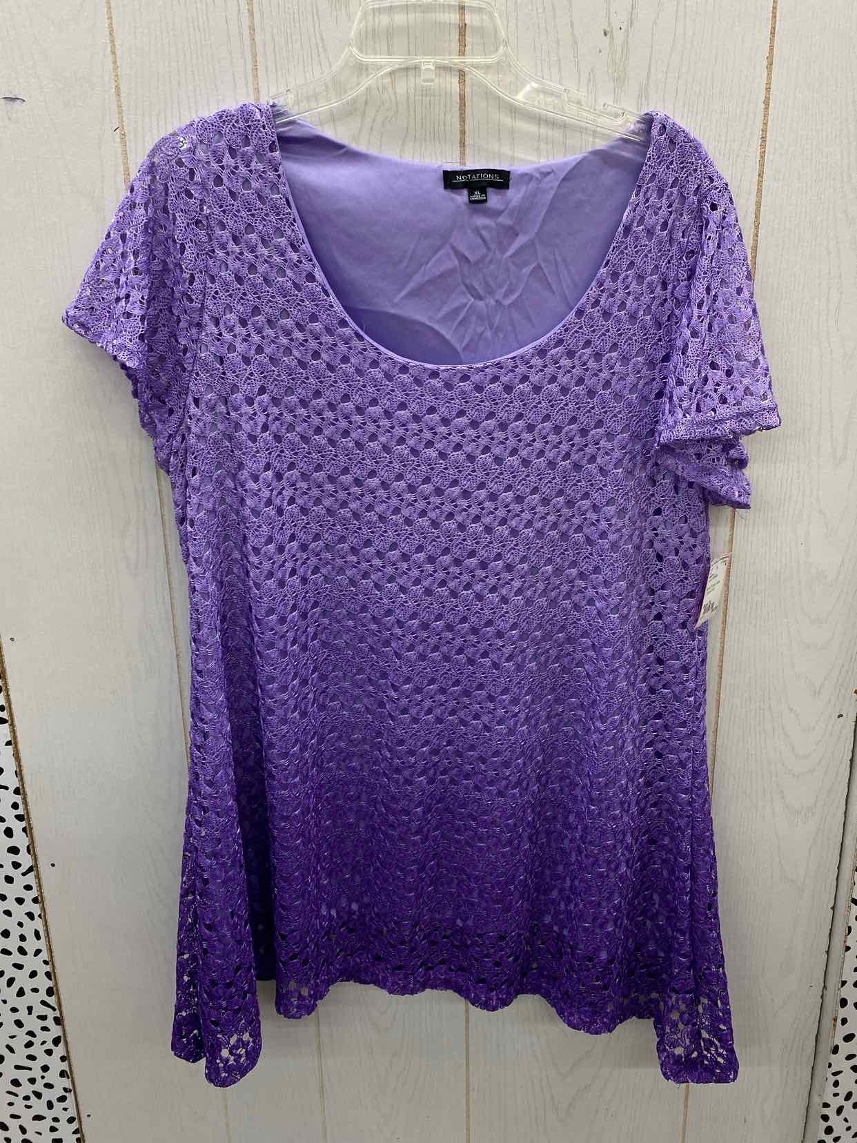 Notations Purple Womens Size XL Shirt