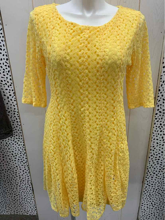 Rabbit Rabbit Rabbit Yellow Womens Size 18 Dress