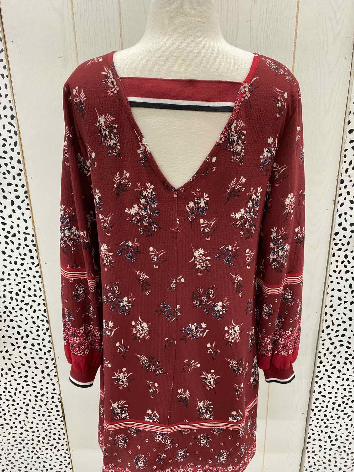 Maurices Burgundy Womens Size 6 Dress