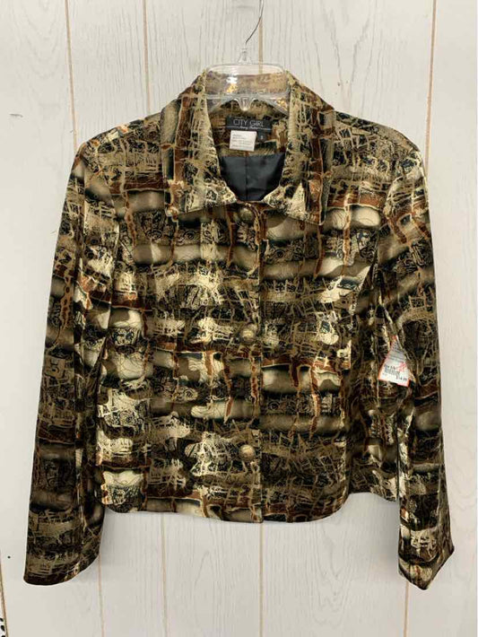 City Girl Nancy Bolen Gold Womens Size 6/8 Blazer