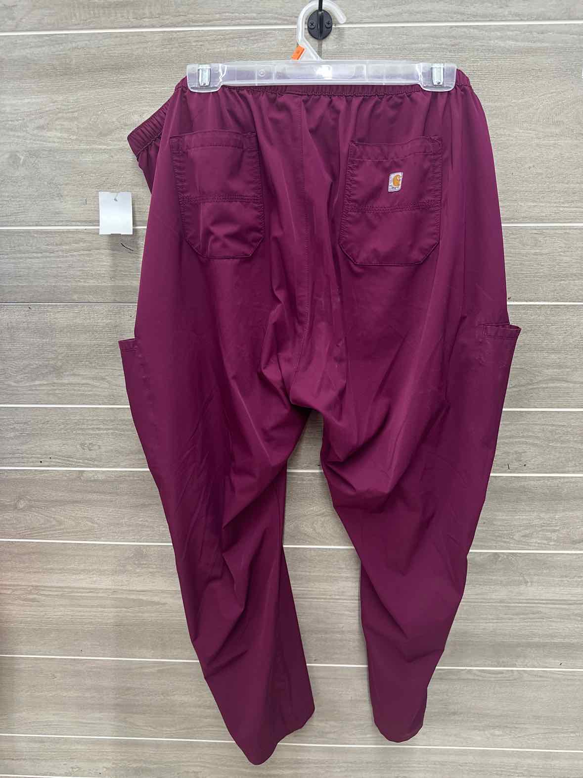 Carhartt Size 2X/P Burgundy Womens Scrub Pants
