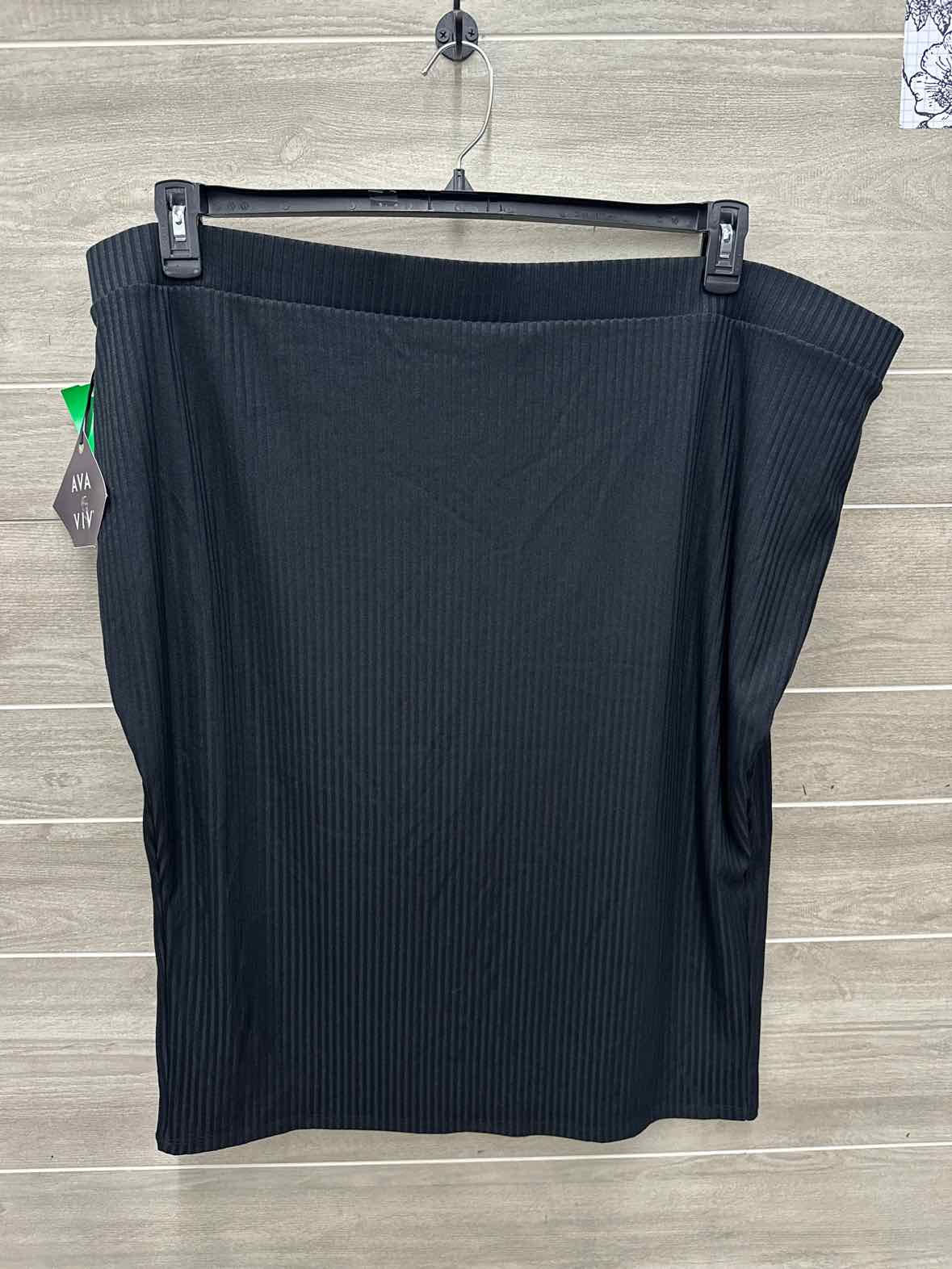 Ava & Viv Size 4X Black Plus Skirt