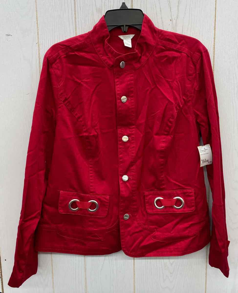 Christopher & Banks Red Womens Size 14 Blazer