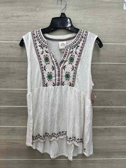 Knox Rose Size M Cream Womens Tank Top