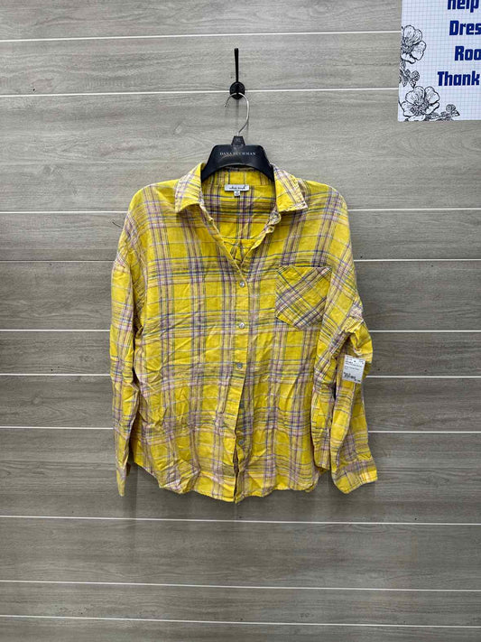 White Birch Size S Yellow Womens Shirt