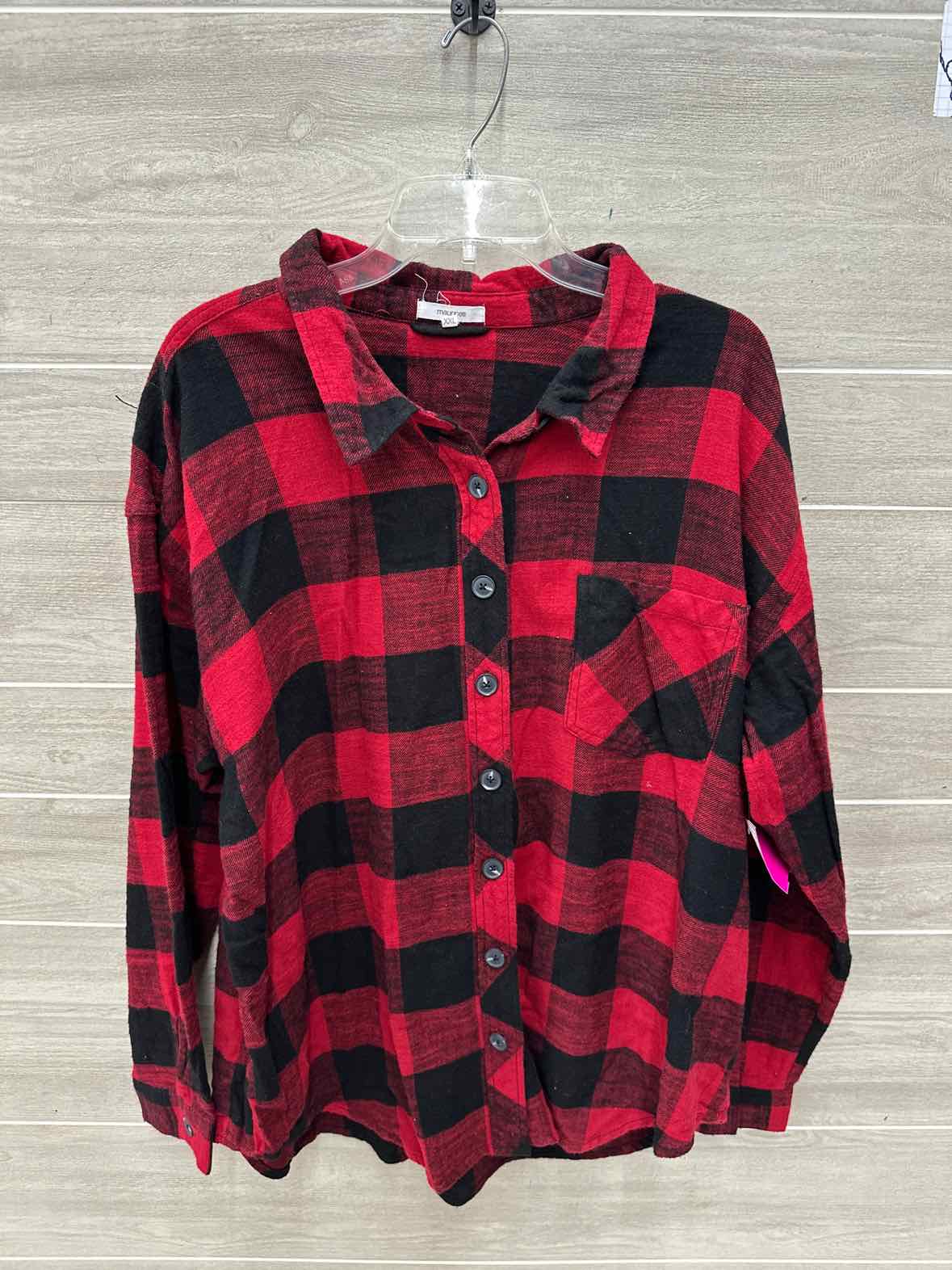 Maurices Size XXL Red Womens Shirt