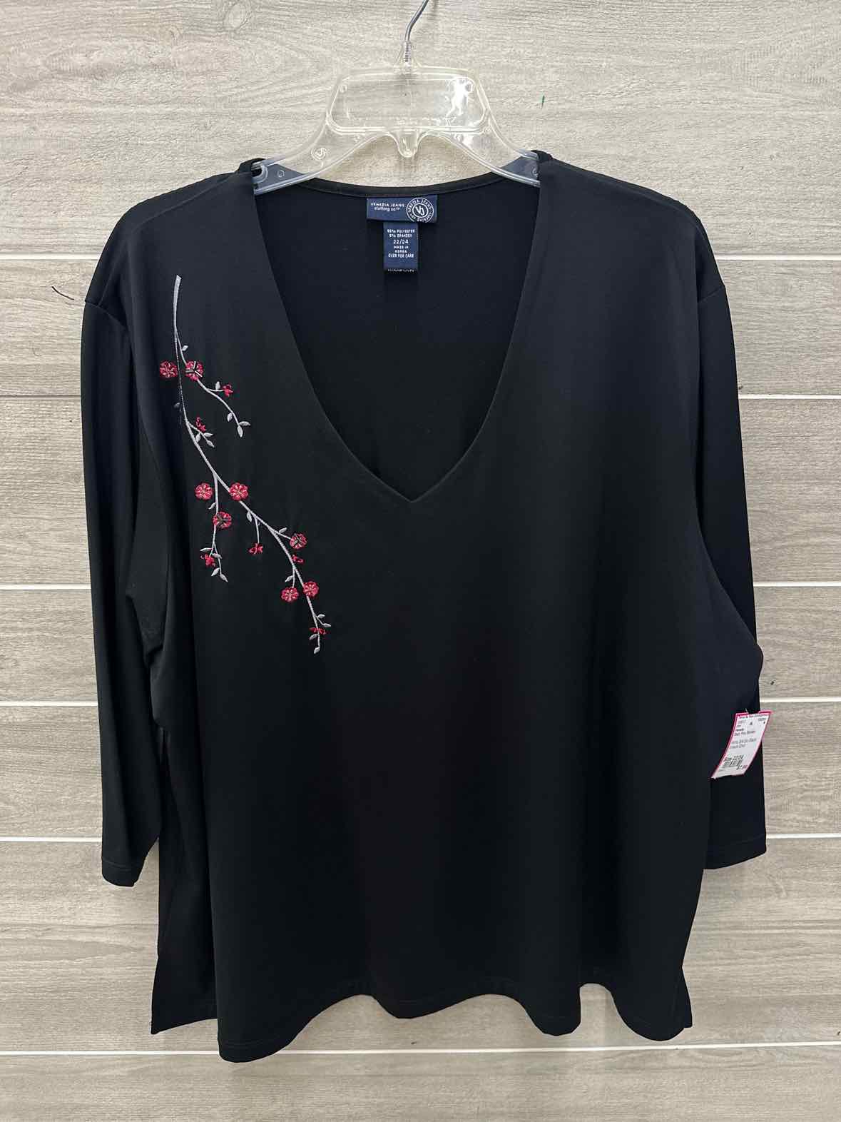 Venezia Size 22/24 Black Plus Shirt