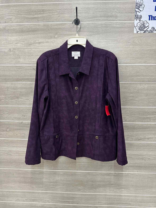 Christopher & Banks Purple Womens Women Size 16 Blazer