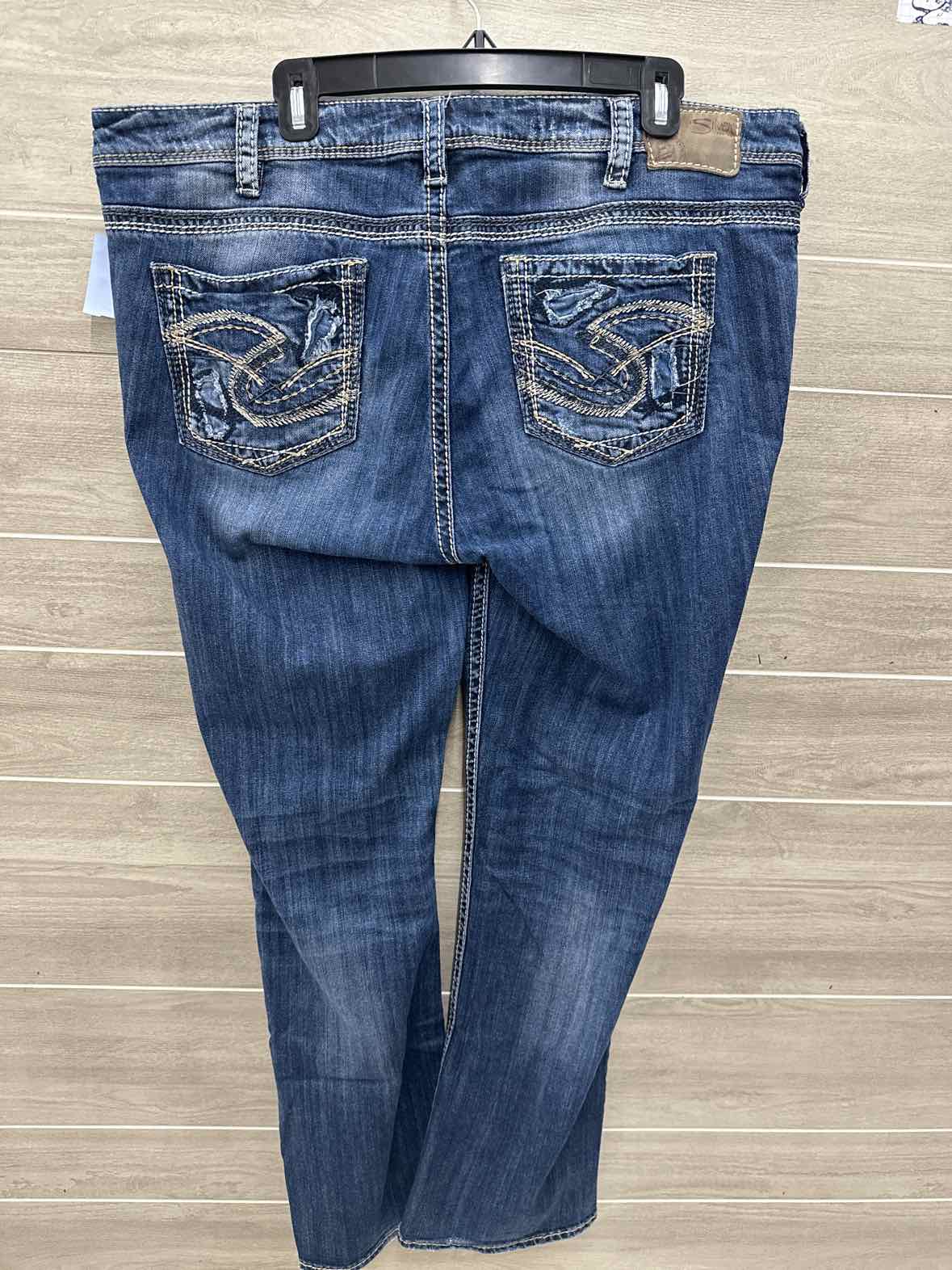 Silver Size 18 Tall Blue Womens Jeans