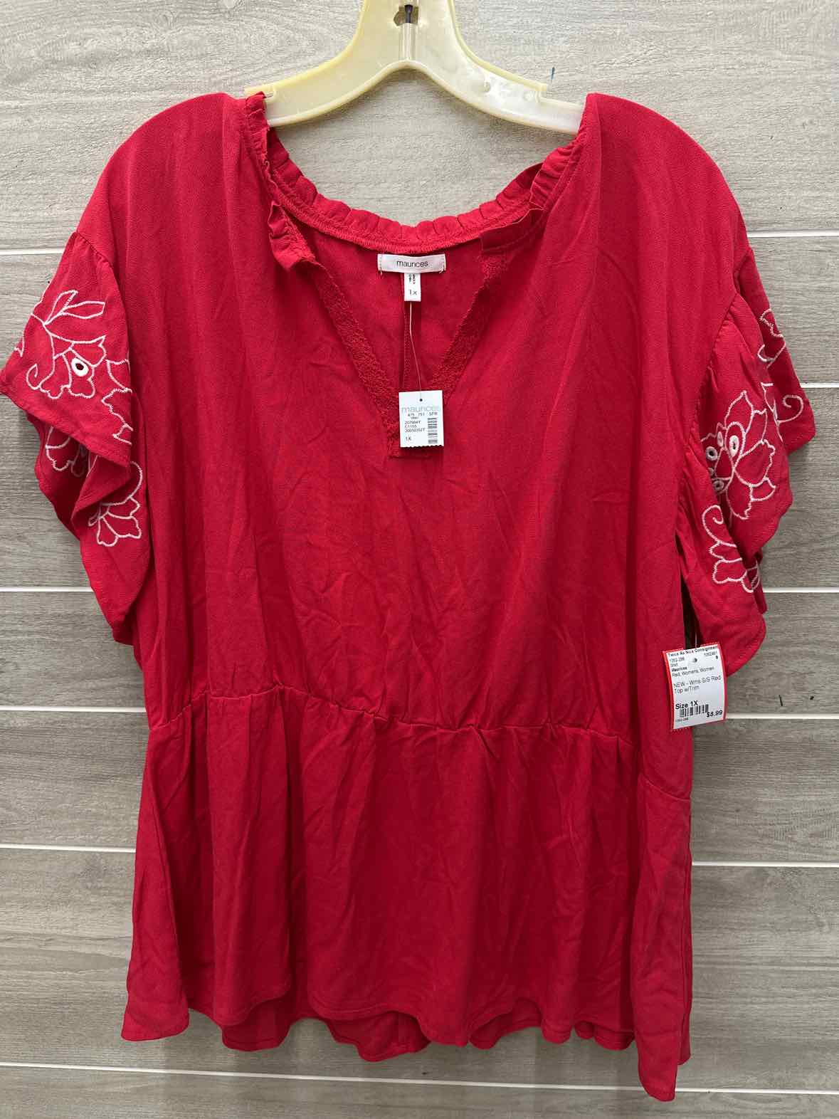 Maurices Size 1X Red Womens Shirt