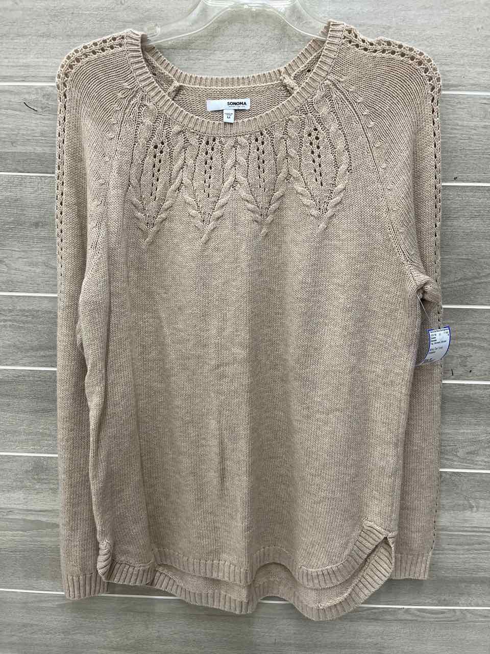 Sonoma Size M Tan Womens Sweater