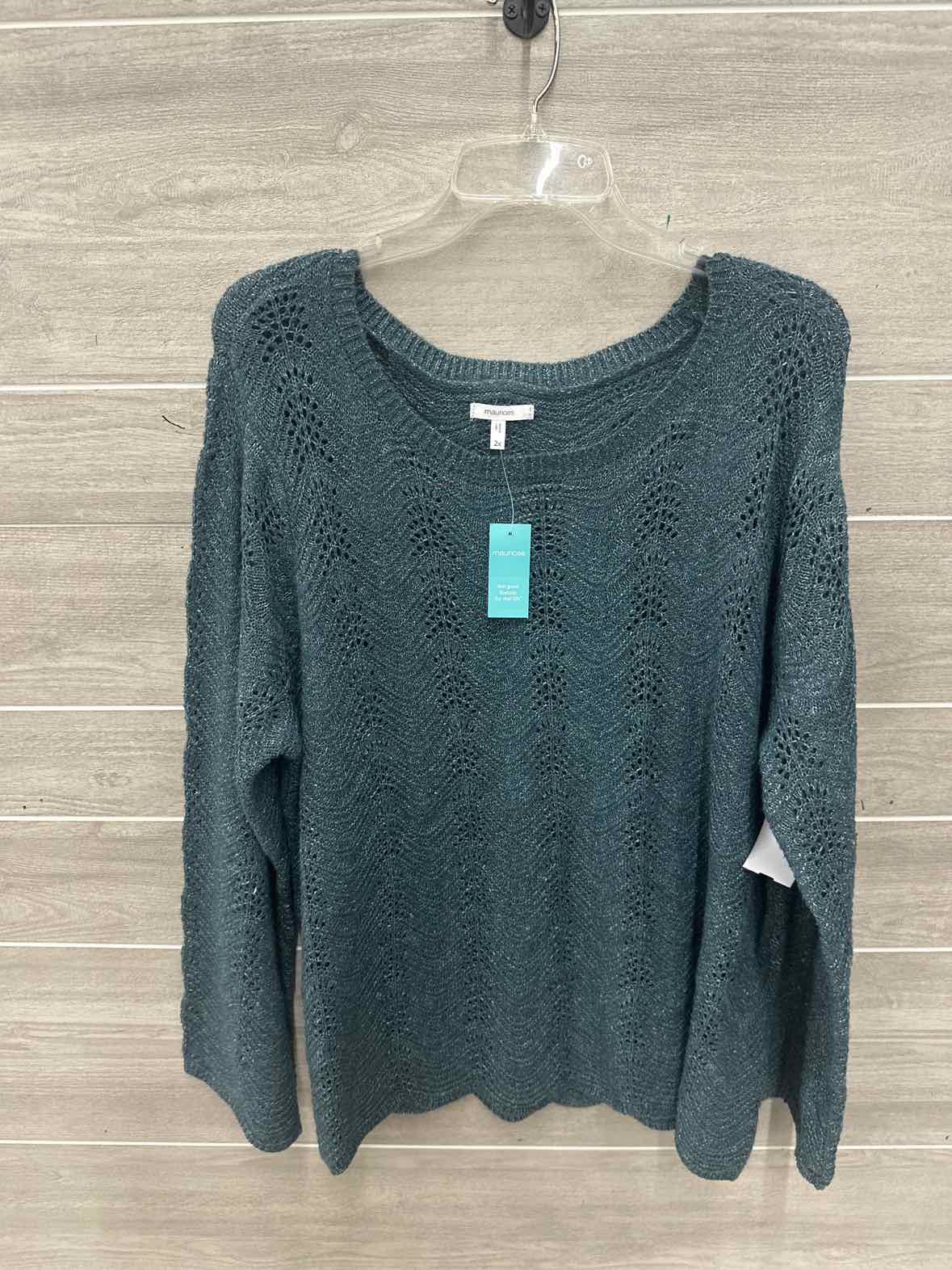 Maurices Size 2X Teal Plus Sweater