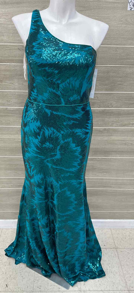 Teal Womens Women Size 14 Gown/Evening Wear
