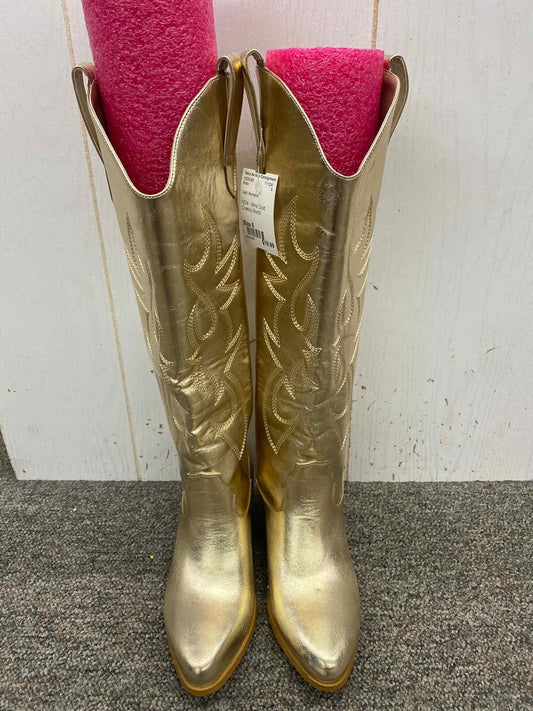 Gold Womens Size 6 Boots