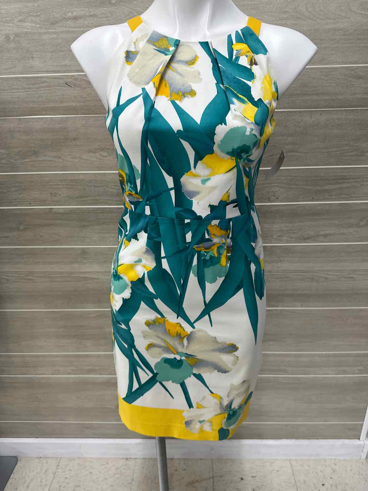 Tahari Yellow Womens Women Size 2 Dress