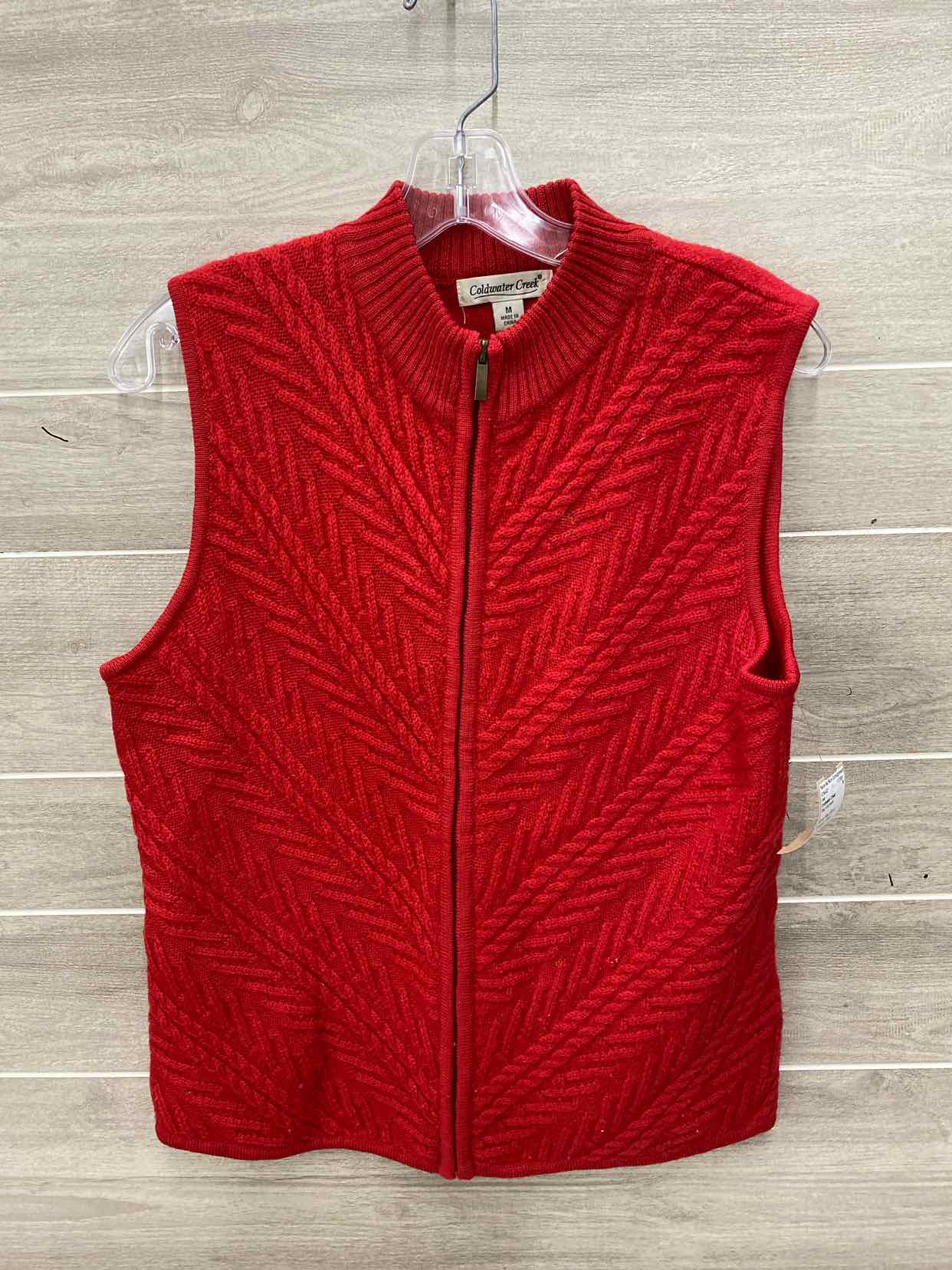 Coldwater Creek Red Womens Size M Vest