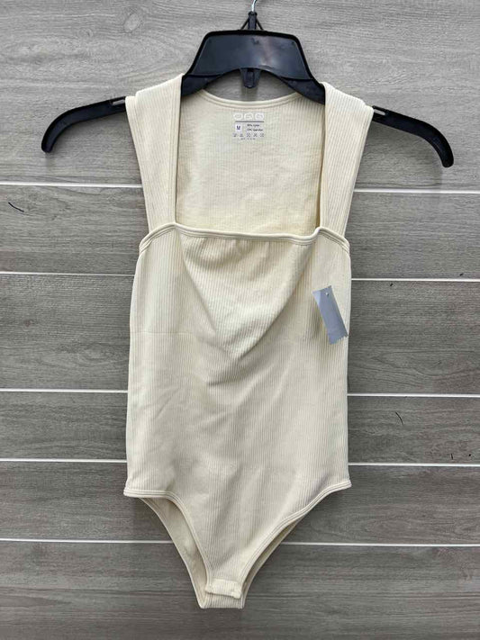 Cream Womens Women Size M Bodysuit