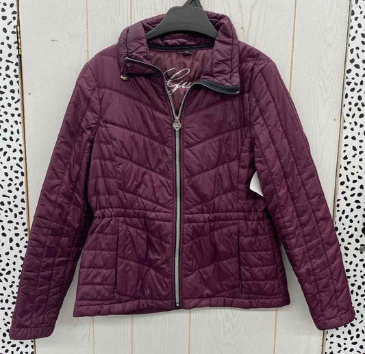 GUESS Burgundy Womens Size L Jacket (Outdoor)