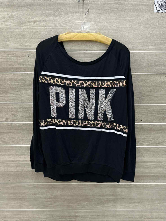PINK Black Womens Women Size L Shirt