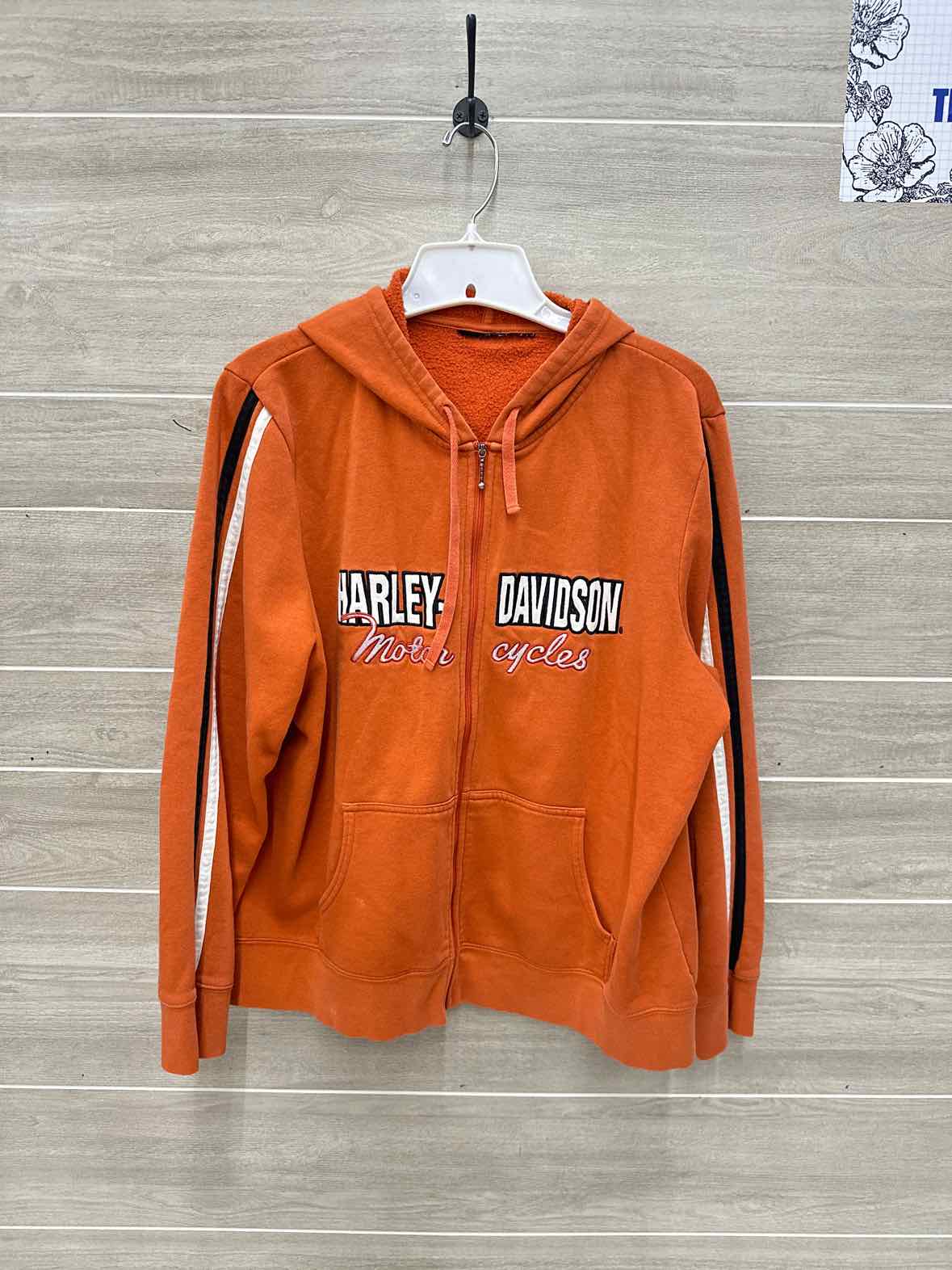 Harley Davidson Size L Orange Womens Sweatshirt