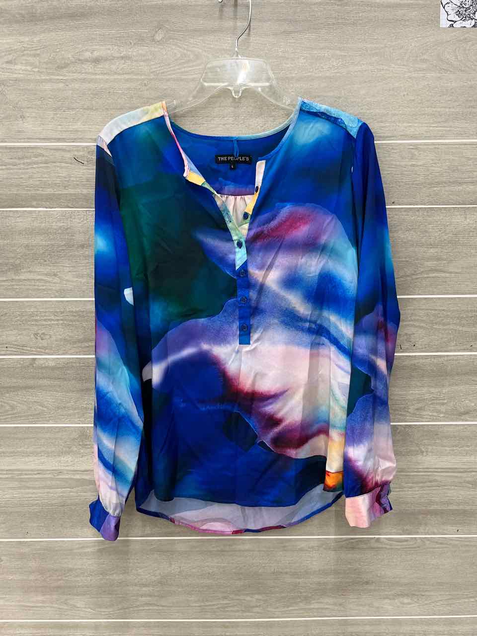 The People's Blue Womens Women Size L Shirt
