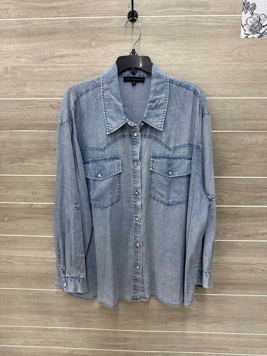 Jane & Delancey Size 2X Blue Womens Shirt
