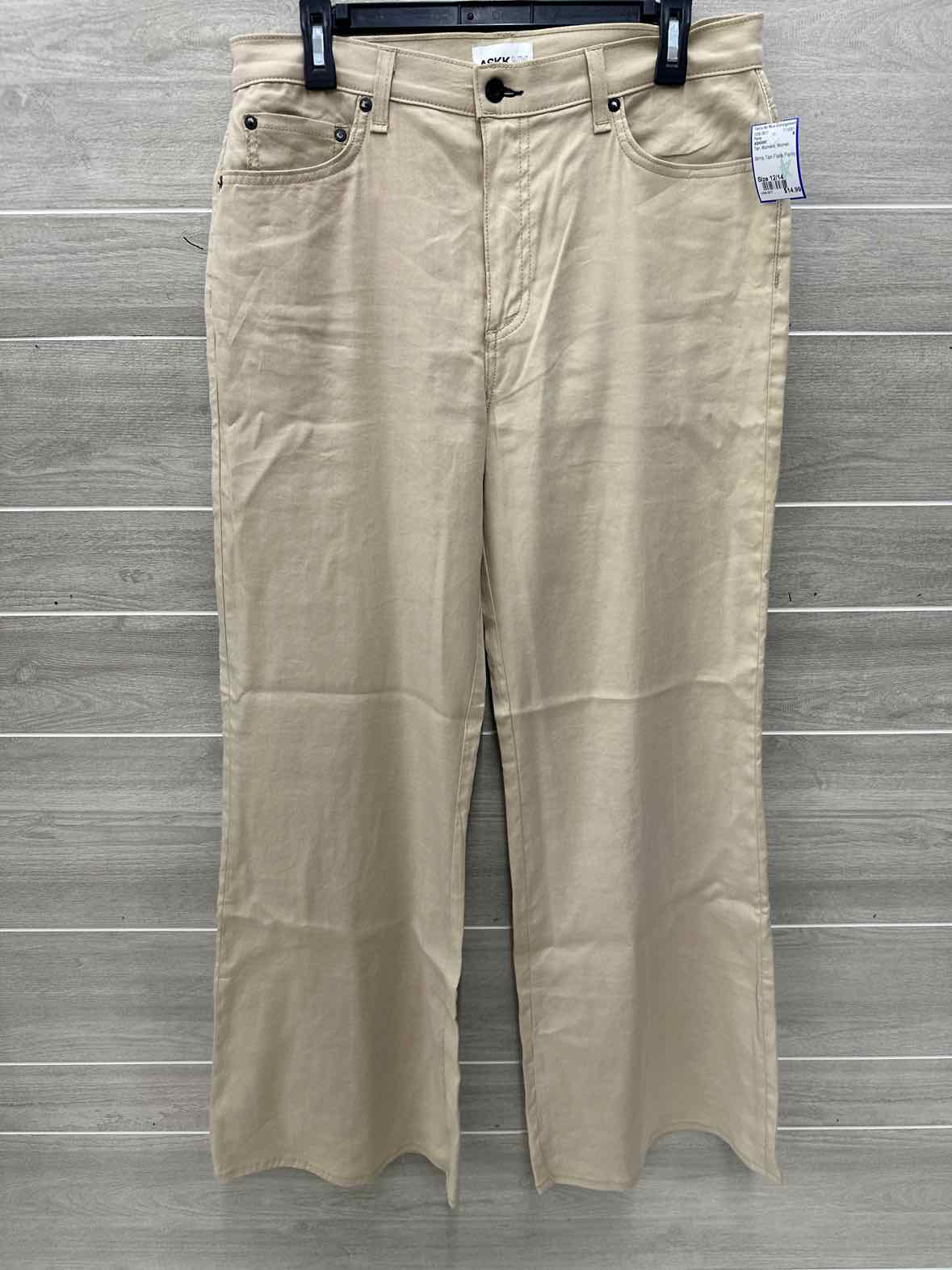 ASKKNY Size 12/14 Tan Womens Pants