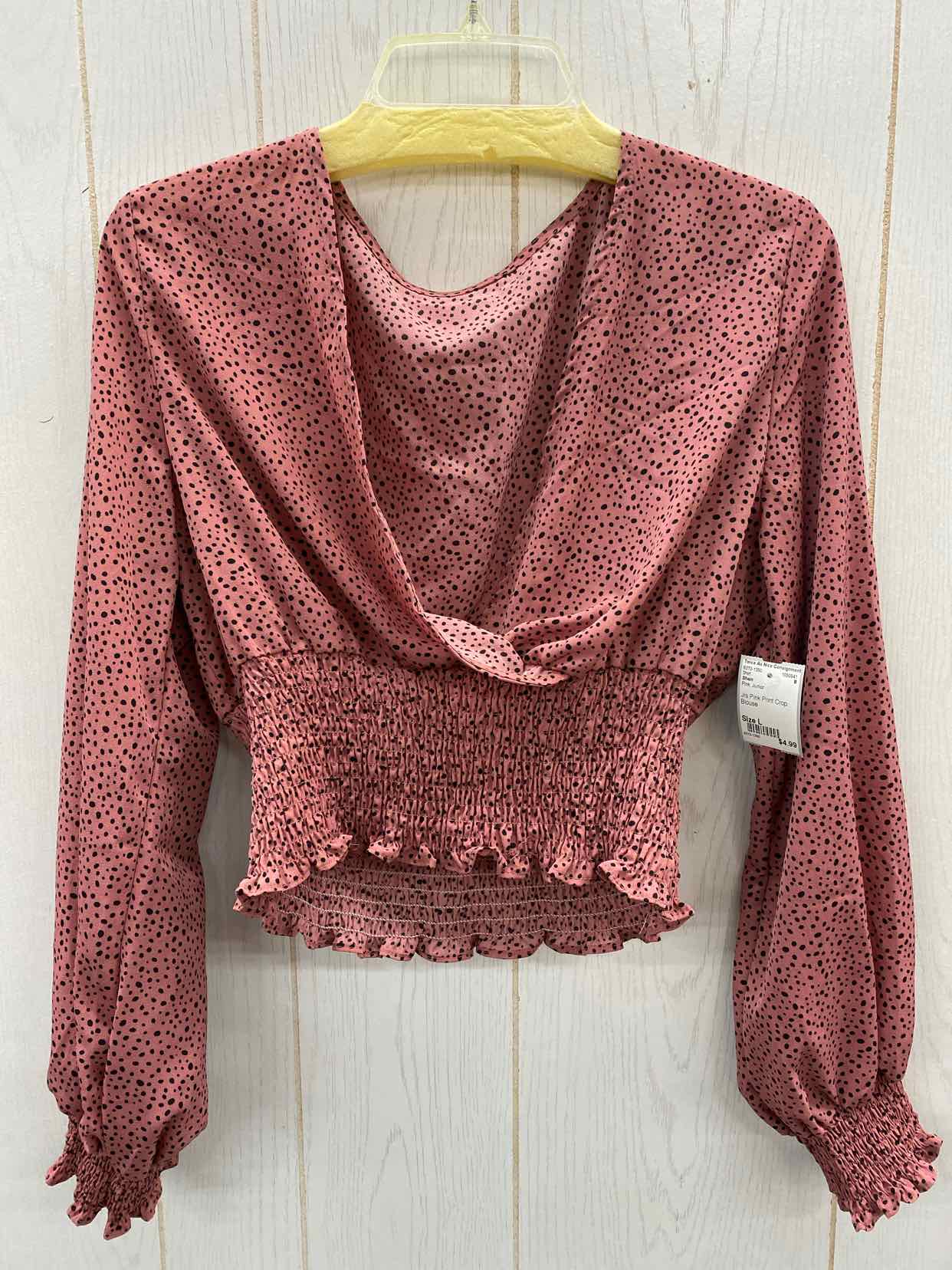 Shein Pink Junior Size L Shirt