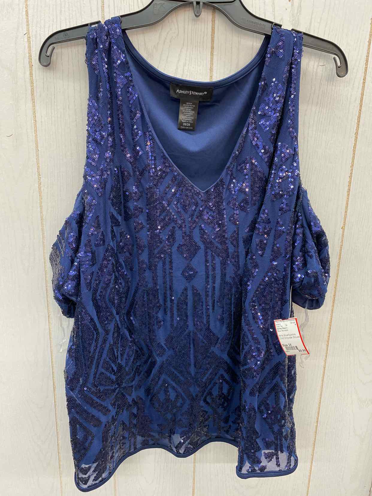 Ashley Stewart Blue Womens Size 26/28W Shirt