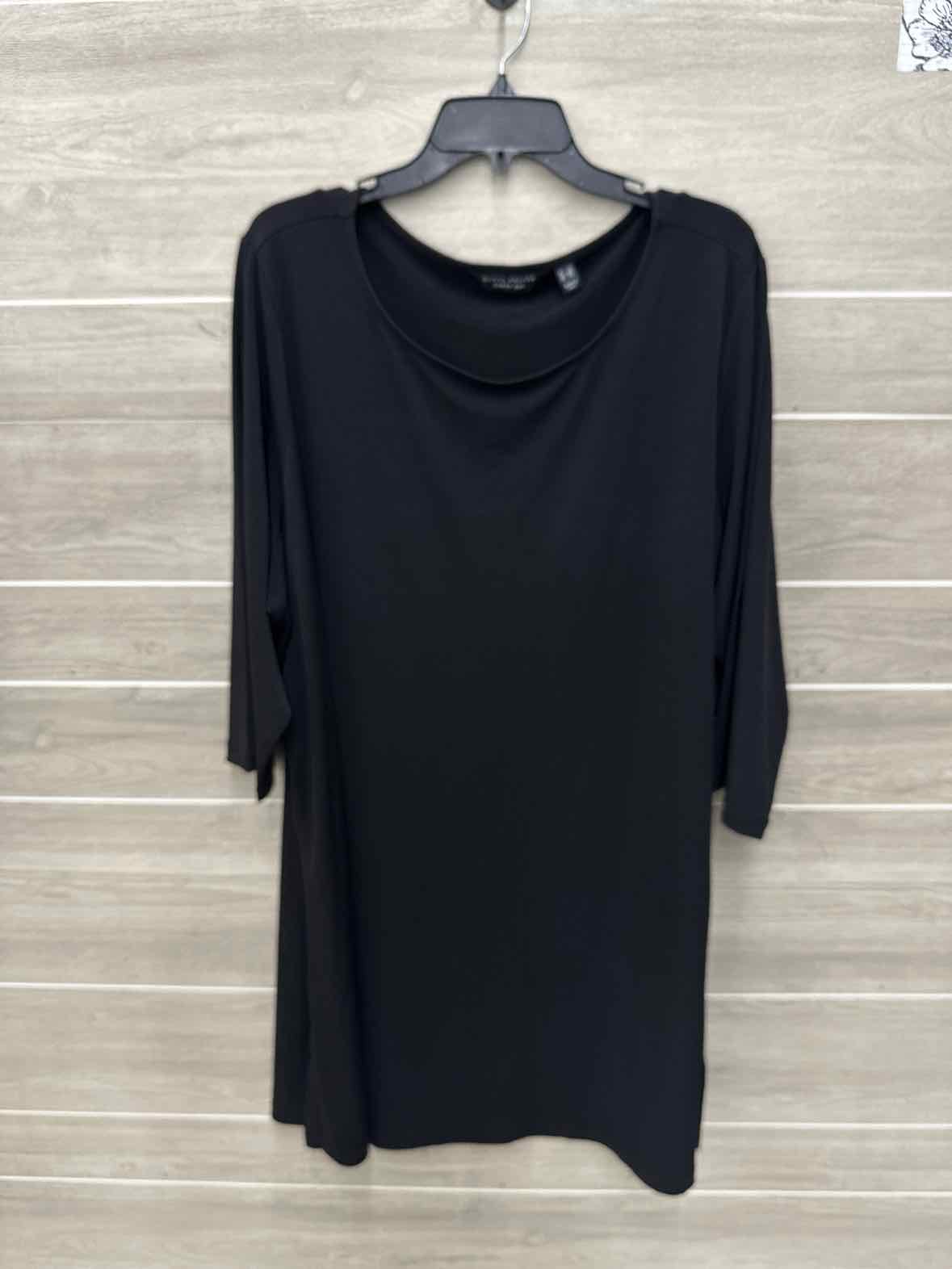Susan Graver Size 3X Black Plus Shirt