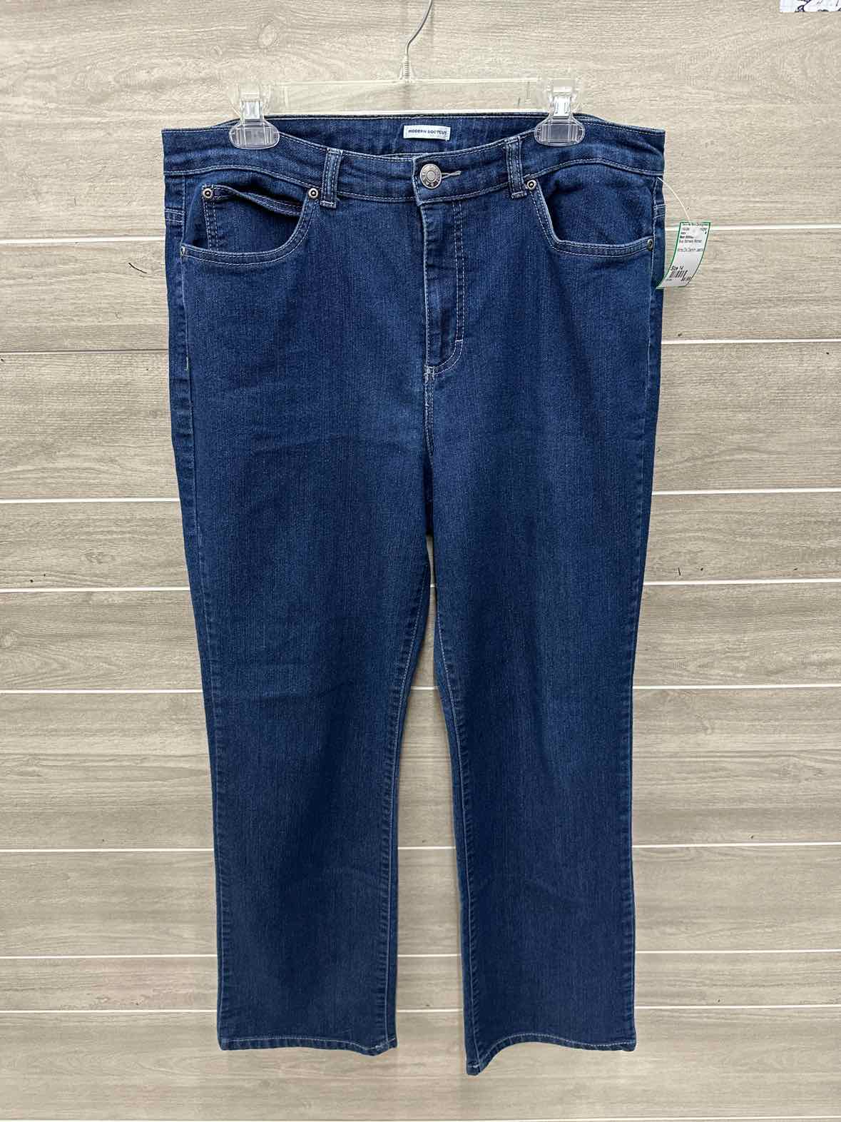 Basic Editions Size 14 Blue Womens Jeans