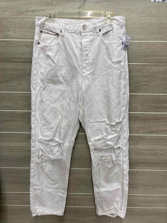 American Eagle Size 12 Long White Womens Jeans