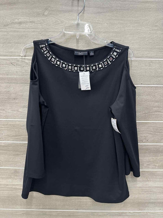 Susan Graver Size M Black Womens Shirt