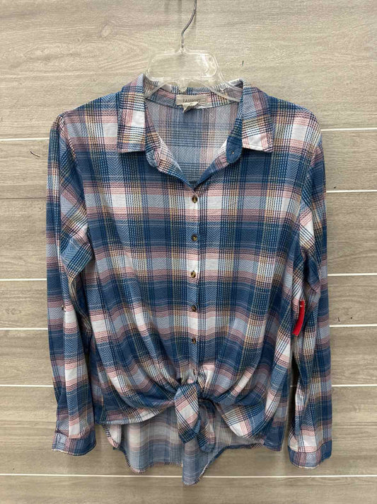 Passport Size XL Blue Womens Shirt
