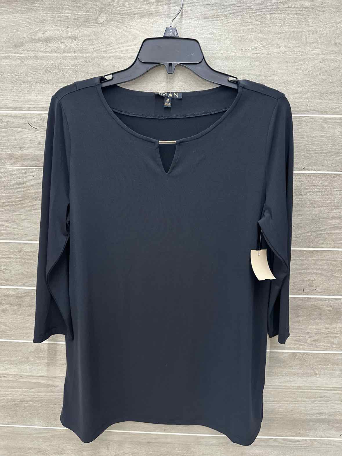 IMAN Size M/L Black Womens Shirt