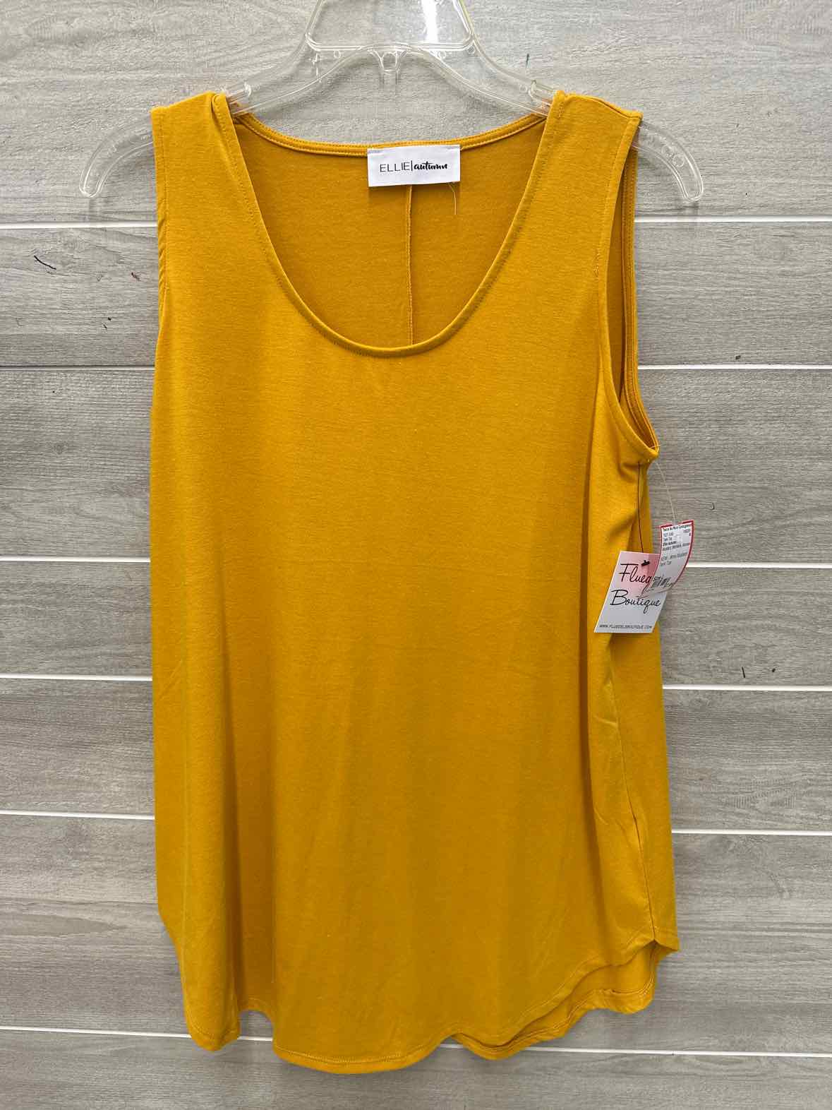 Ellie Autumn Size L Mustard Womens Tank Top
