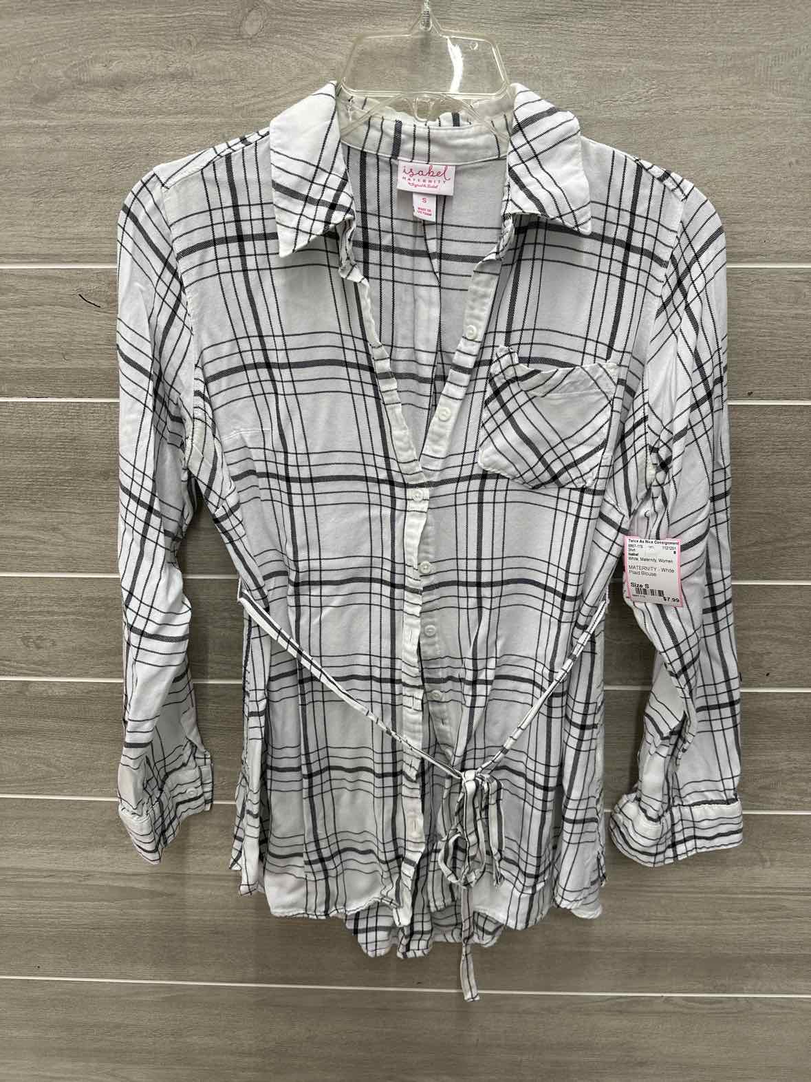 Isabel Size S White Maternity Shirt